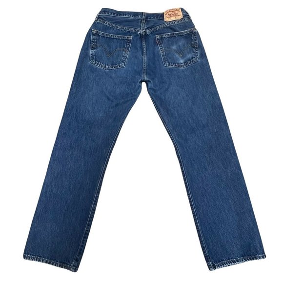 32X32 Levi's 501 Button Fly Denim Jeans Tag - 36X34 Actual - 32X32 Men's - Picture 1 of 10